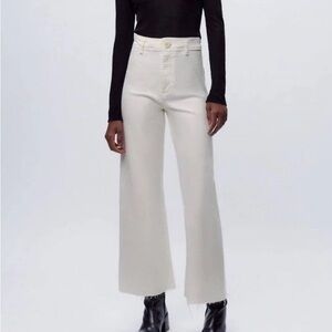 Zara Marine Straight Jeans- White